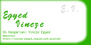 egyed vincze business card